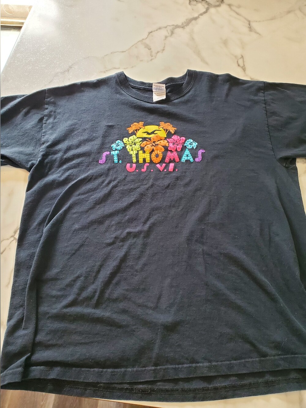 St. Thomas U.S. Virgin Islands Black T-Shirt size XL - Picture 13 of 14